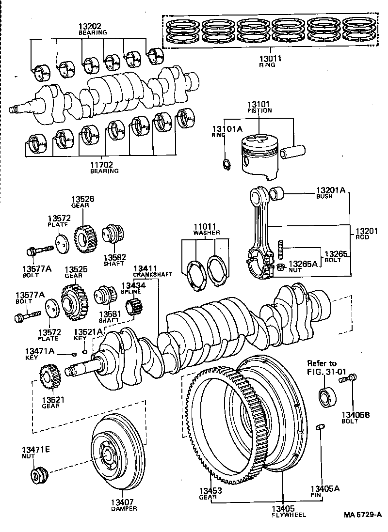 11705-78010 BEARING SET, CRANKSHAFT product image
