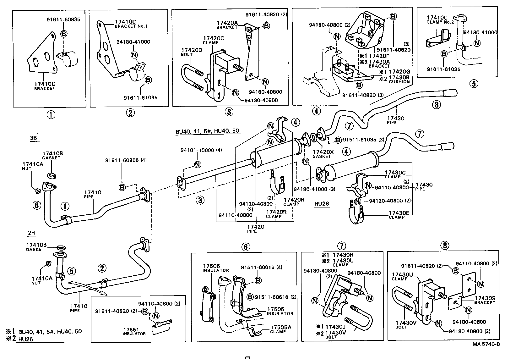 17430-44110 PIPE ASSY, EXHAUST, TAIL product image