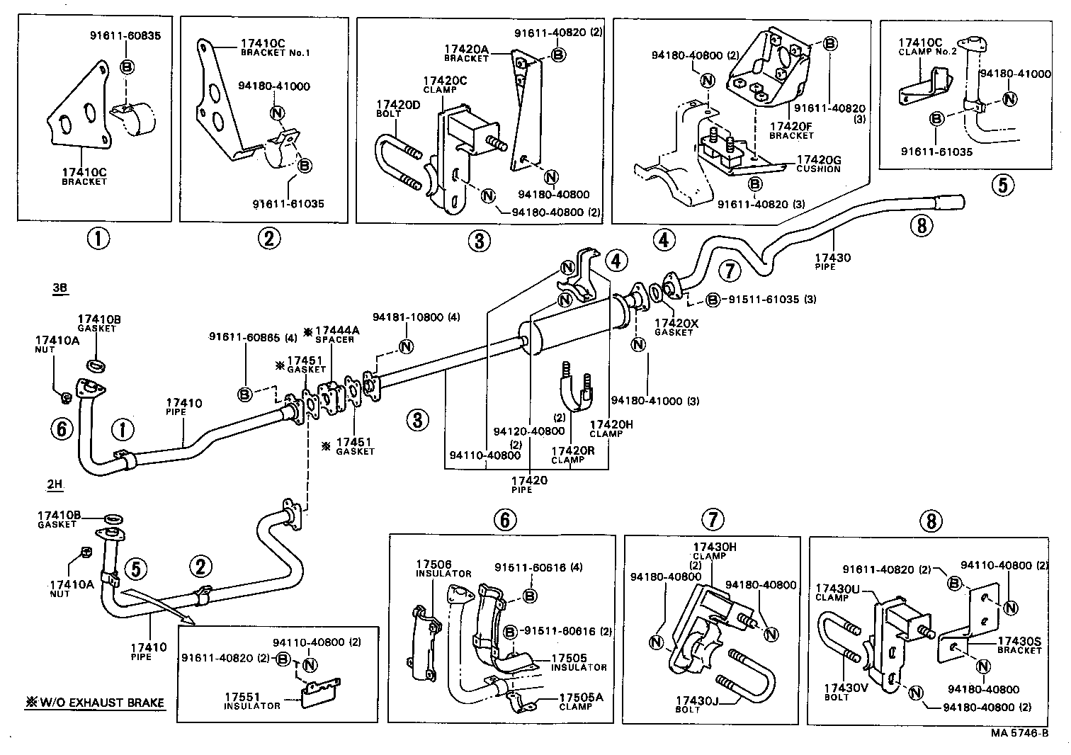 17430-56100 PIPE ASSY, EXHAUST, TAIL product image
