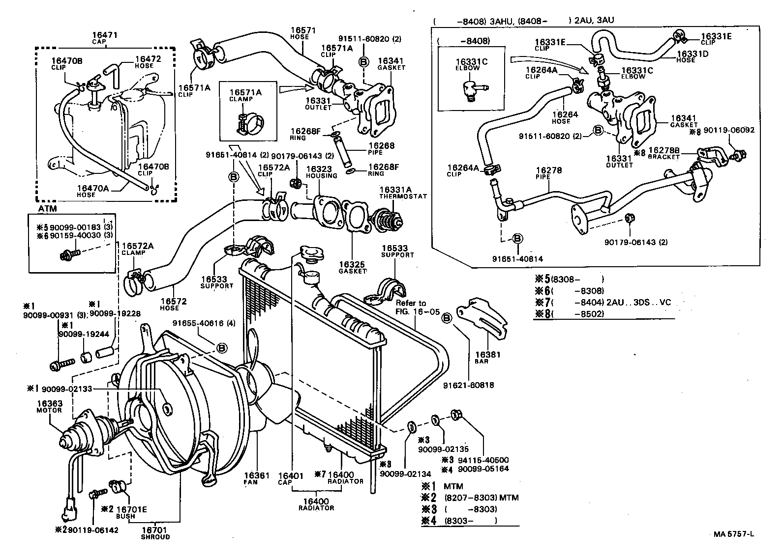 16264-15010 HOSE, WATER BY-PASS, NO.2 product image