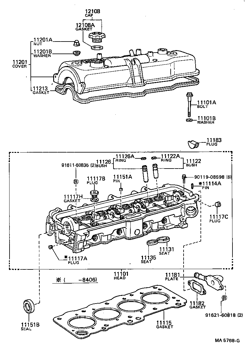 11101-14020 HEAD SUB-ASSY, CYLINDER product image