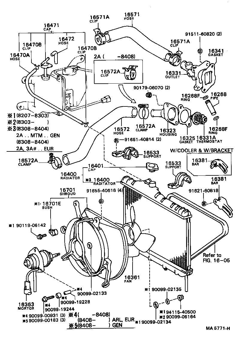 88437-16030 BAR, FAN BELT ADJUSTING product image
