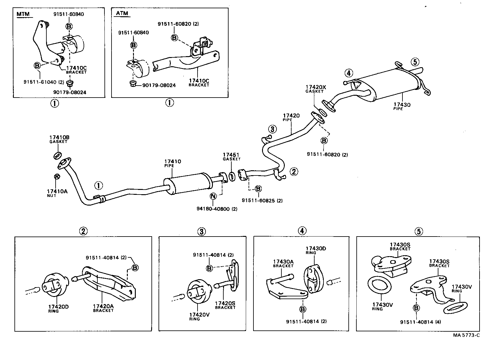 17430-15180 PIPE ASSY, EXHAUST, TAIL product image