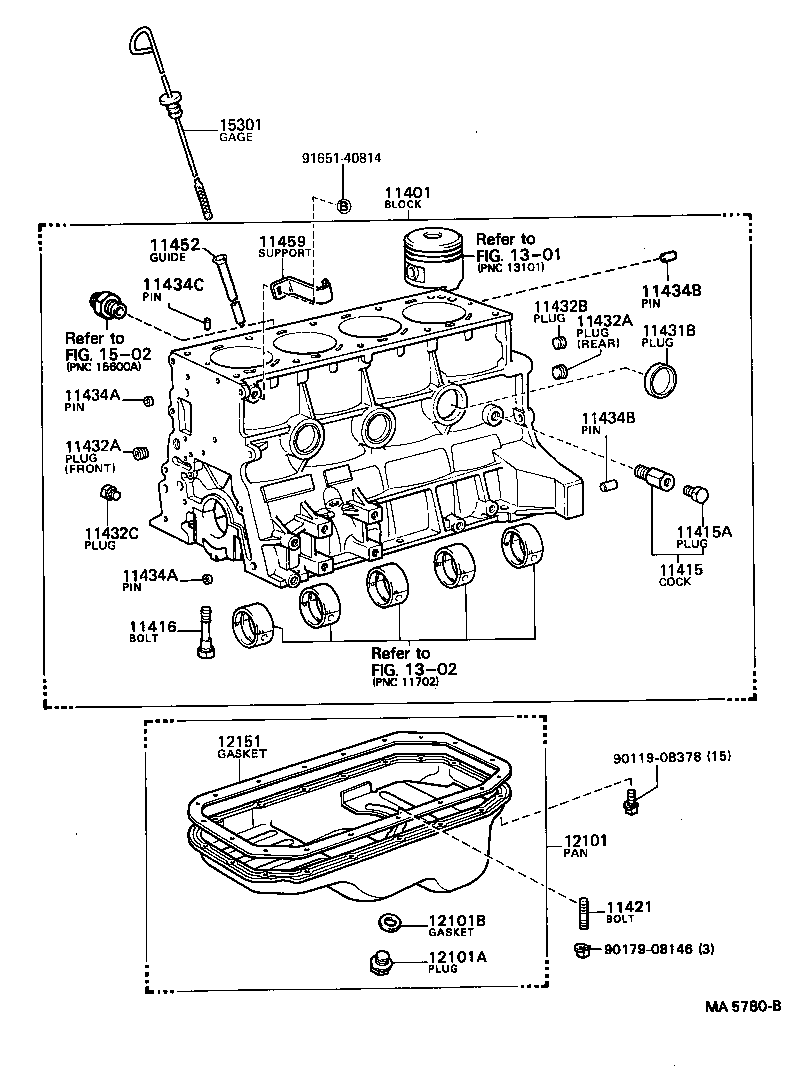 11401-39485 BLOCK SUB-ASSY, CYLINDER product image