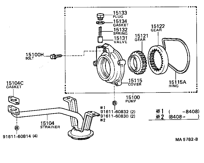 15104-58040 STRAINER SUB-ASSY, OIL product image
