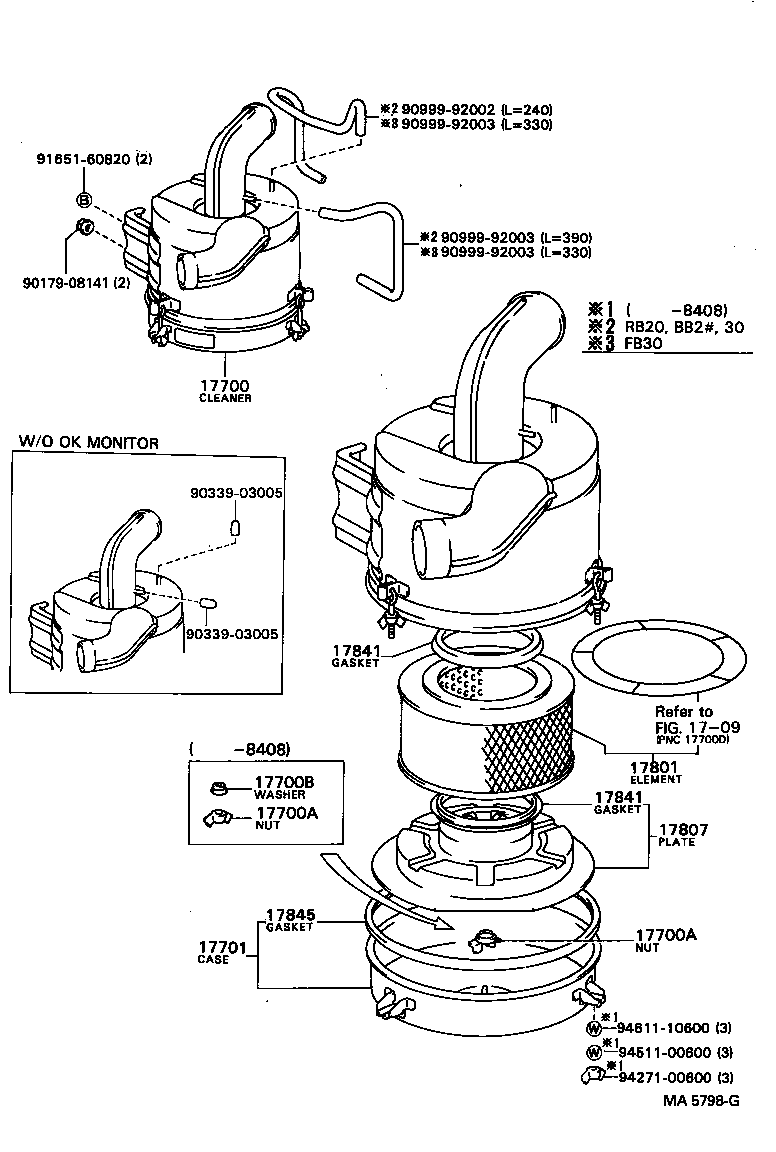 17700-58190 CLEANER ASSY, AIR product image