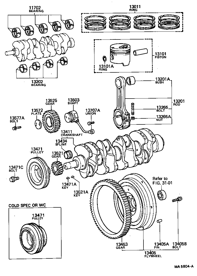 13470-68010 PULLEY, CRANKSHAFT product image