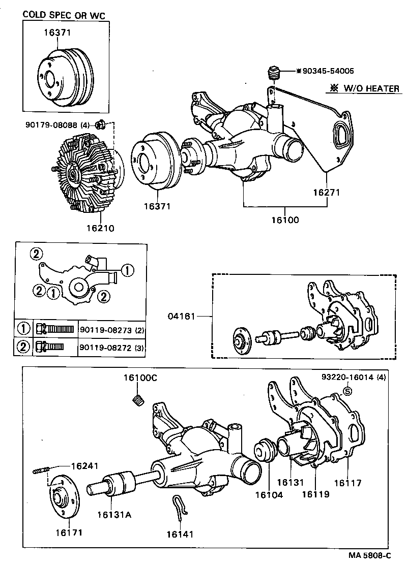 90369-38002 BEARING, WATER PUMP product image