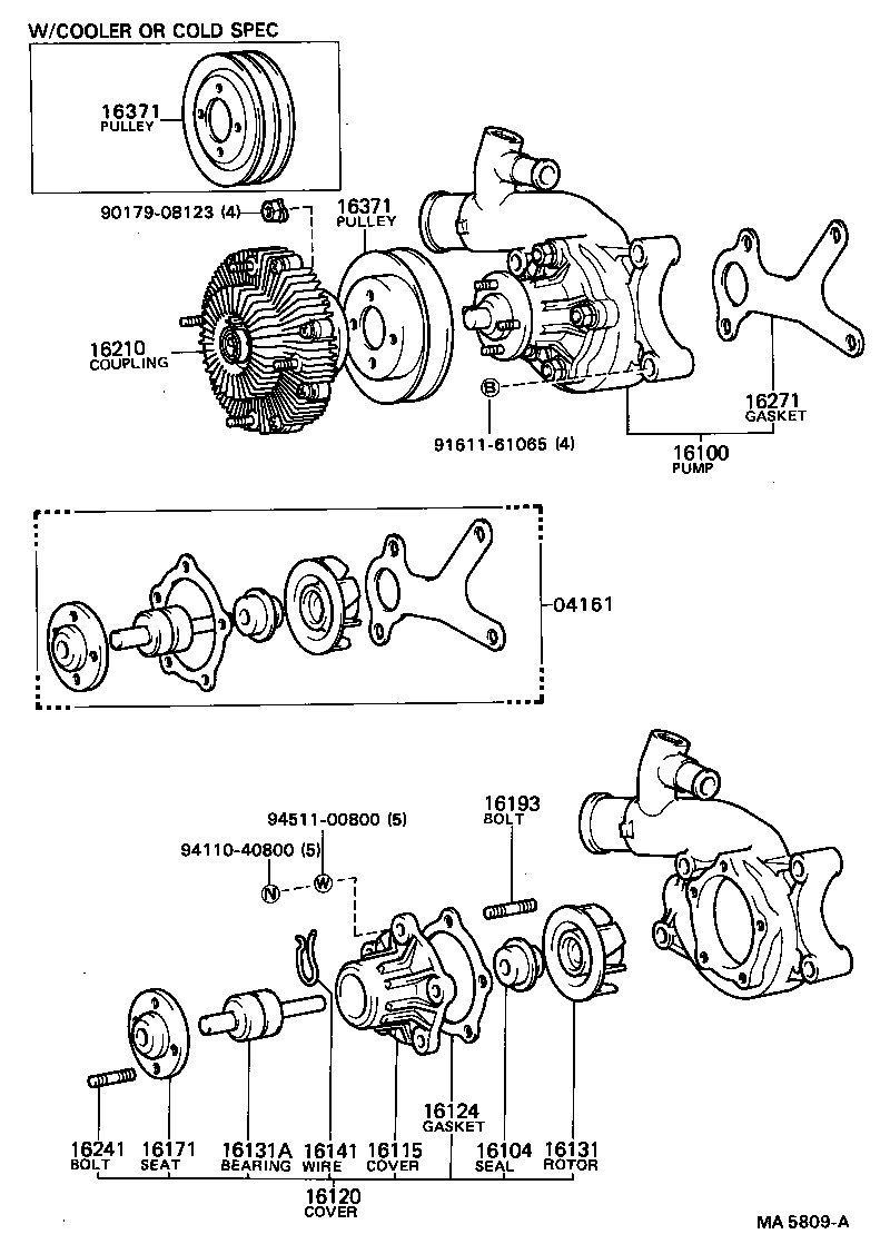 90369-38002 BEARING, WATER PUMP product image
