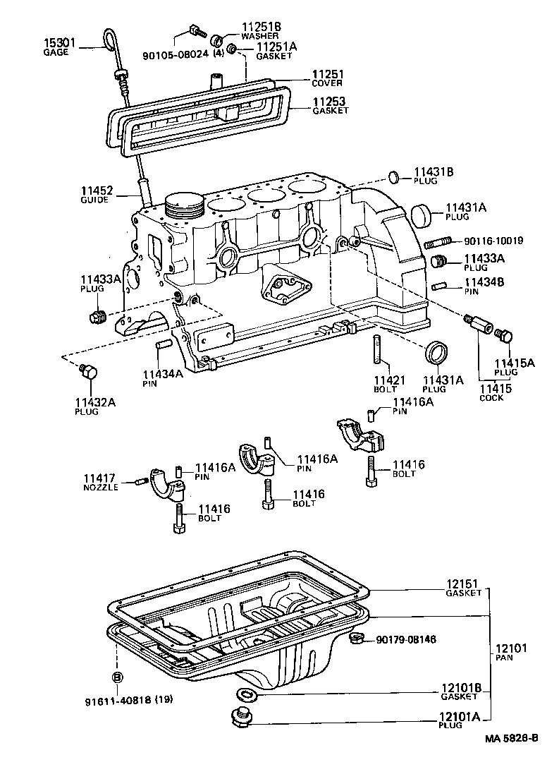 11401-39446 BLOCK SUB-ASSY, CYLINDER product image
