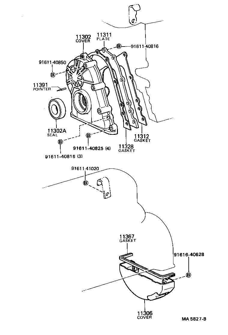 11301-71010 CASE SUB-ASSY, TIMING GEAR product image