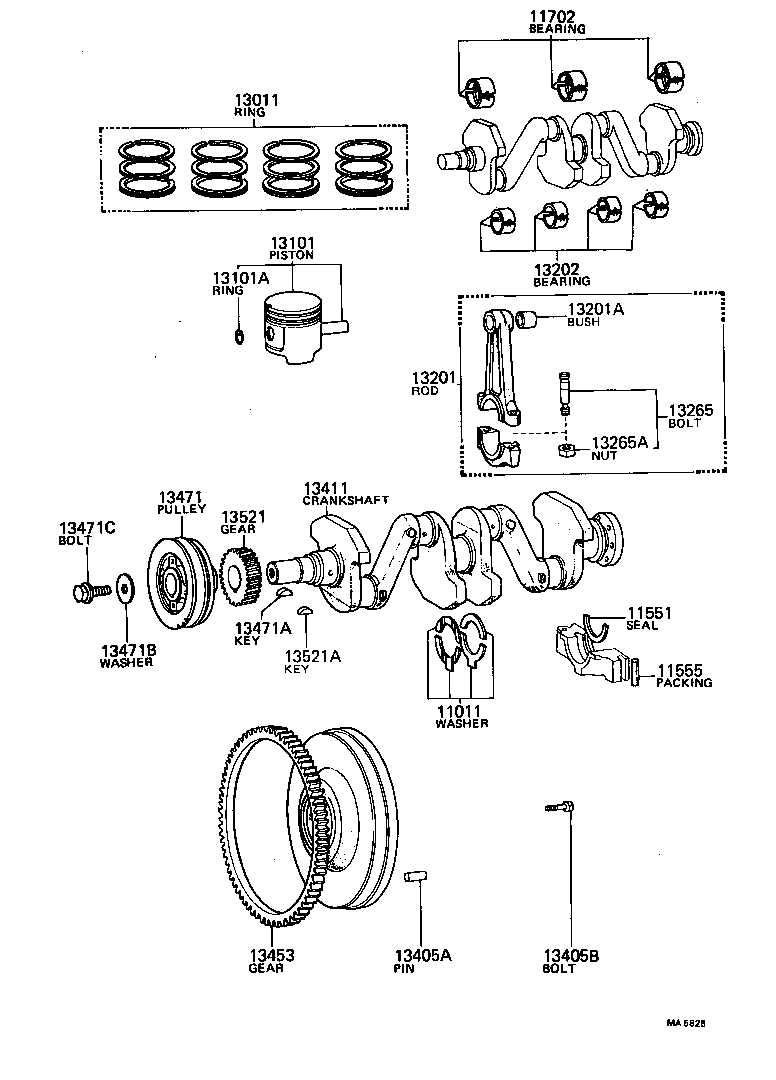 13204-71021 BEARING SET, CONNECTING ROD product image