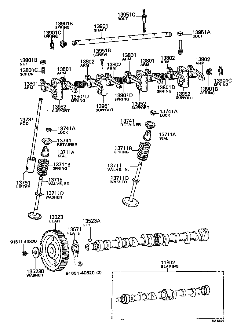 11802-71010 BEARING SET, CAMSHAFT product image