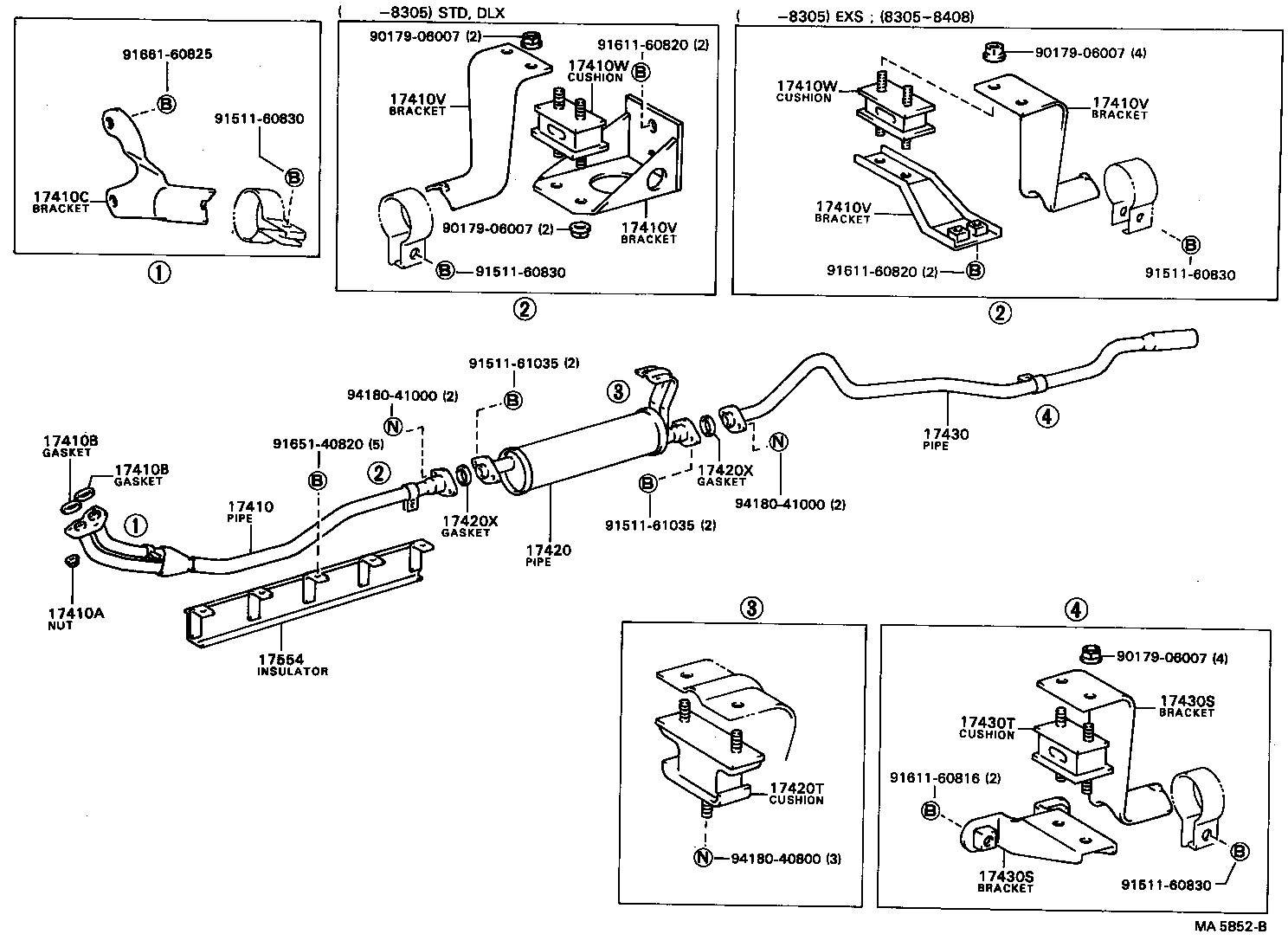 17405-56220 PIPE ASSY, EXHAUST, TAIL product image