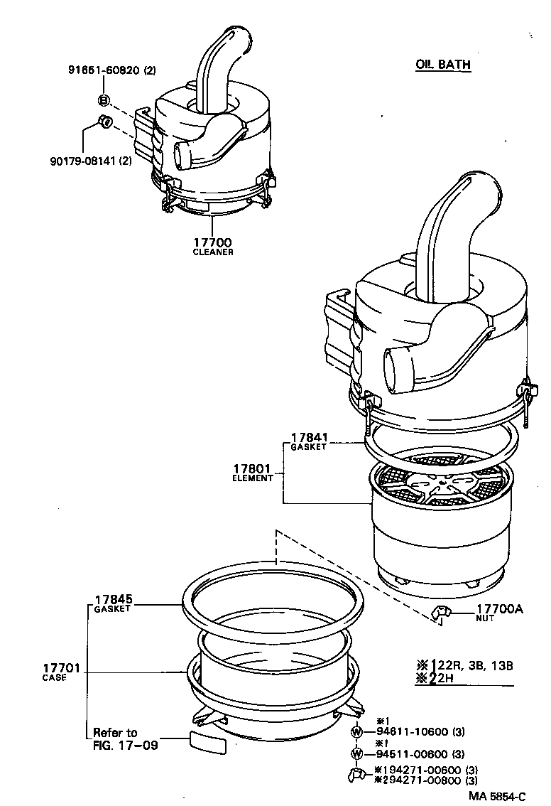 17700-58190 CLEANER ASSY, AIR product image