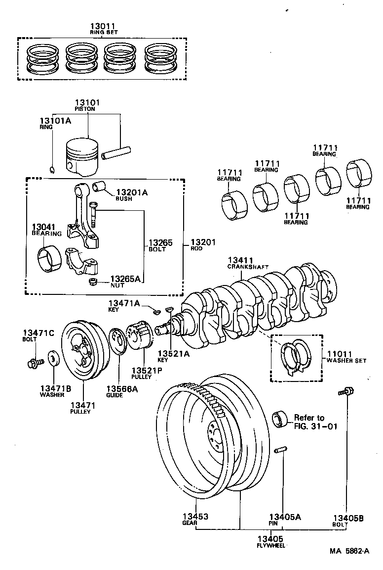 13405-69046 FLYWHEEL SUB-ASSY product image