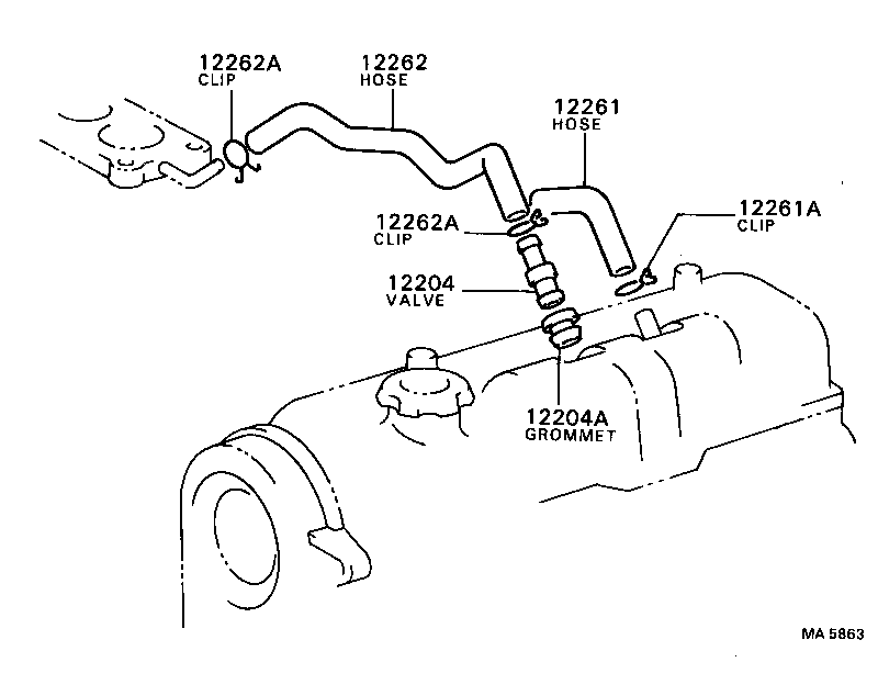 12204-15022 VALVE SUB-ASSY, VENTILATION product image