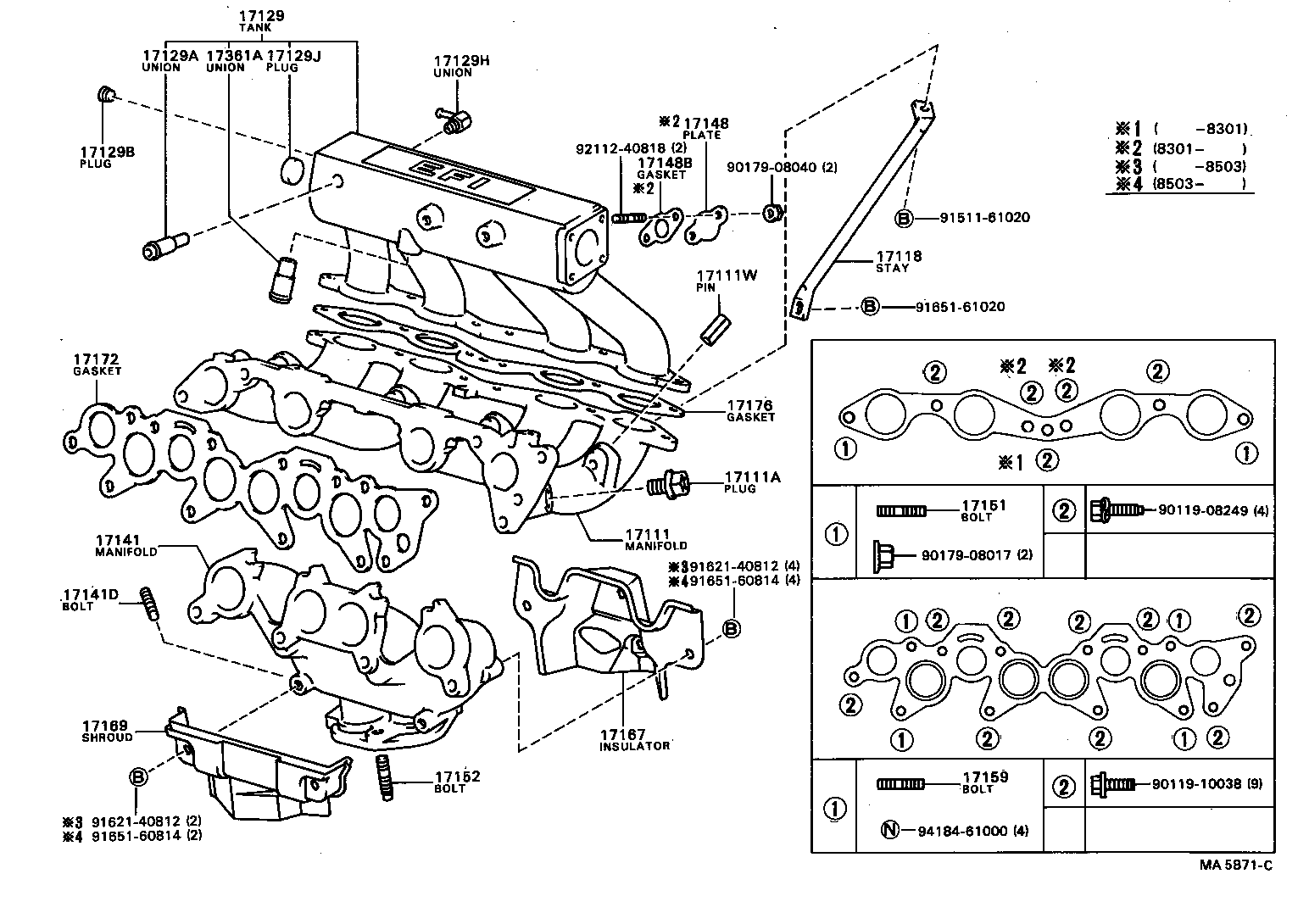 17111-74010 MANIFOLD, INTAKE product image