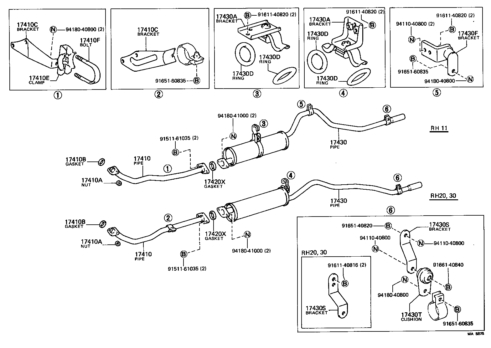 17430-31130 PIPE ASSY, EXHAUST, TAIL product image