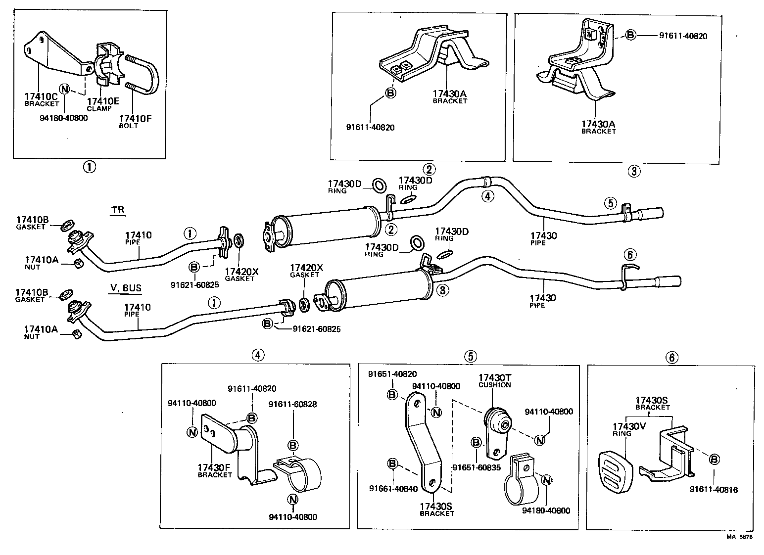 17430-31130 PIPE ASSY, EXHAUST, TAIL product image