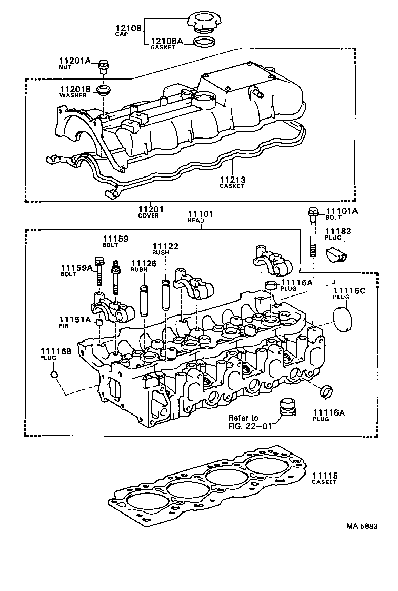 11101-49275 HEAD SUB-ASSY, CYLINDER product image
