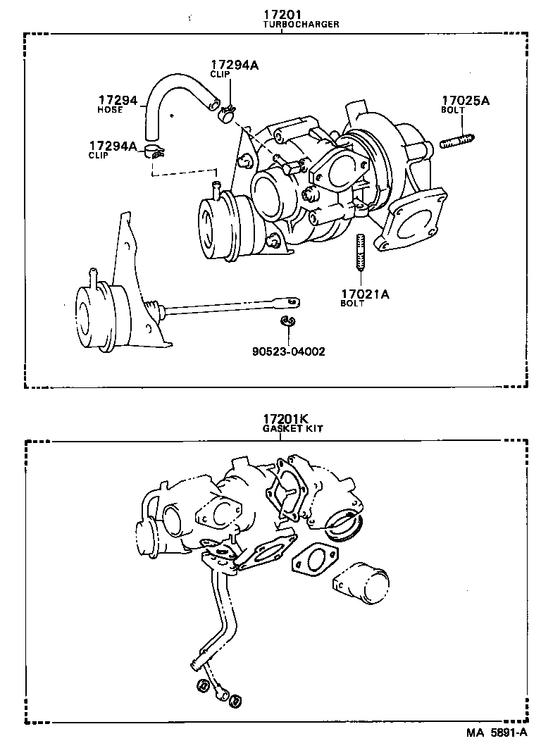 15407-54010 PIPE SUB-ASSY, TURBO OIL INLET product image