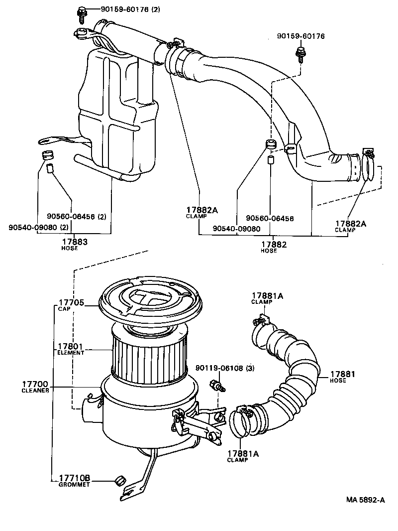 17700-34650 CLEANER ASSY, AIR product image