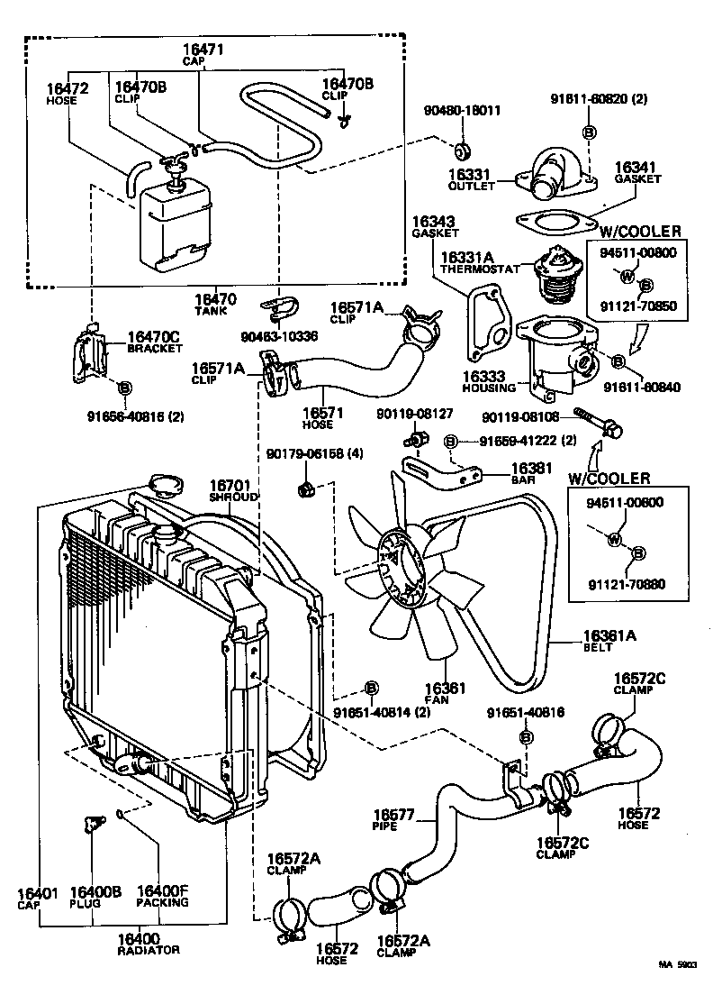 16470-54050 TANK ASSY, RADIATOR RESERVE product image