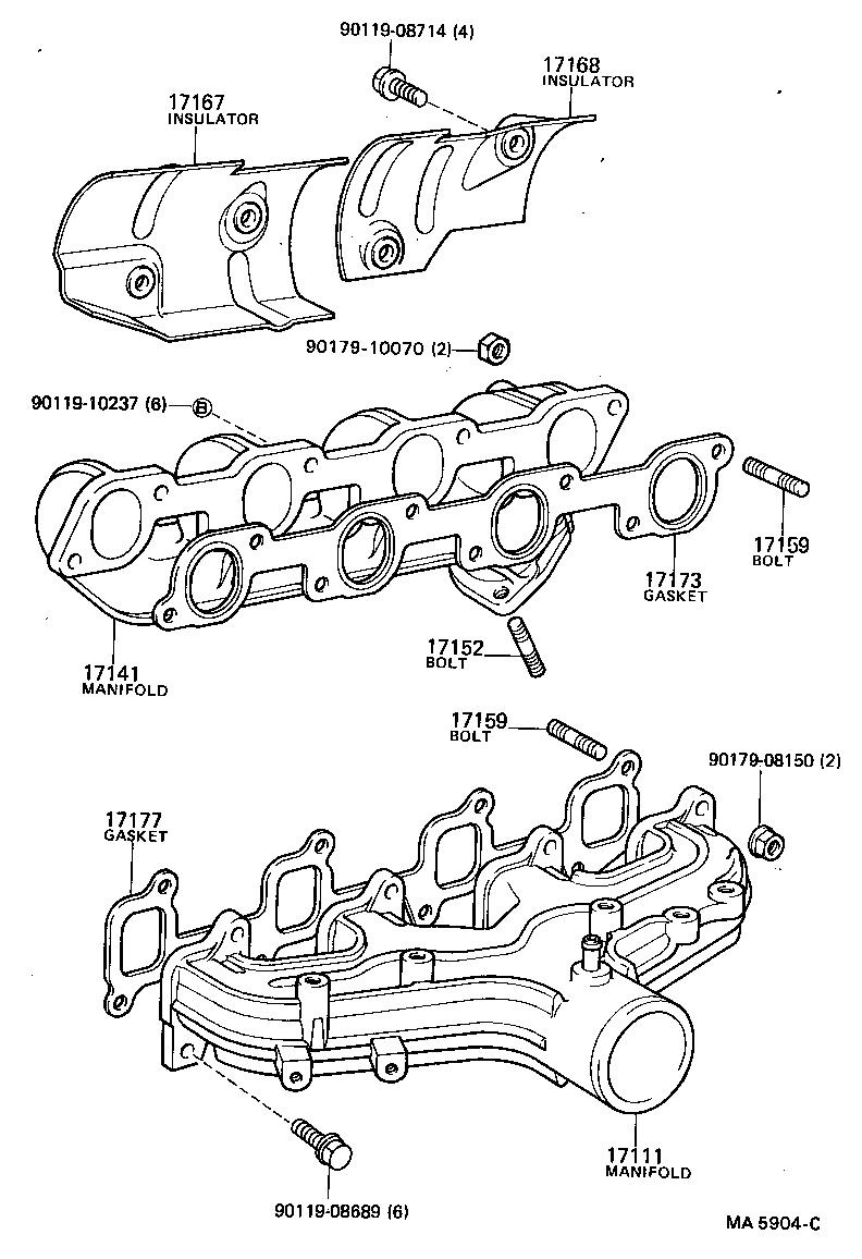 17101-35040 MANIFOLD, INTAKE product image