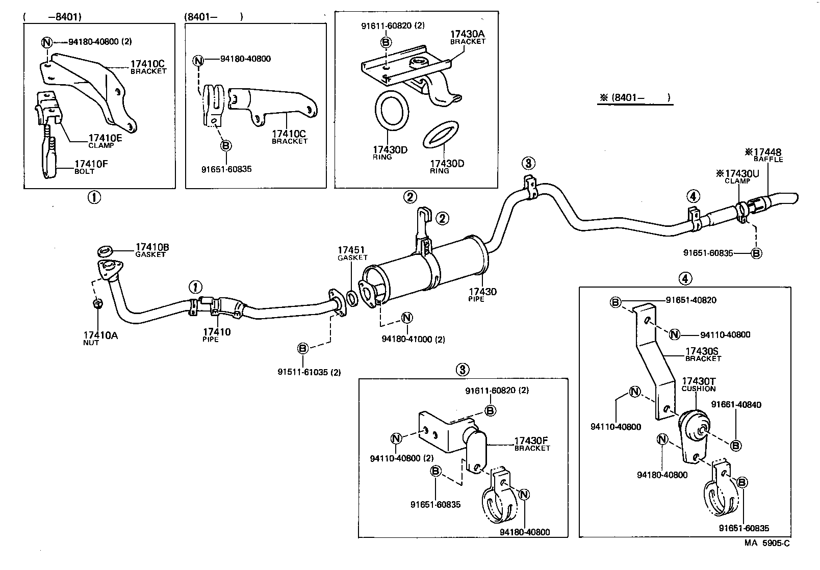 17430-31281 PIPE ASSY, EXHAUST, TAIL product image