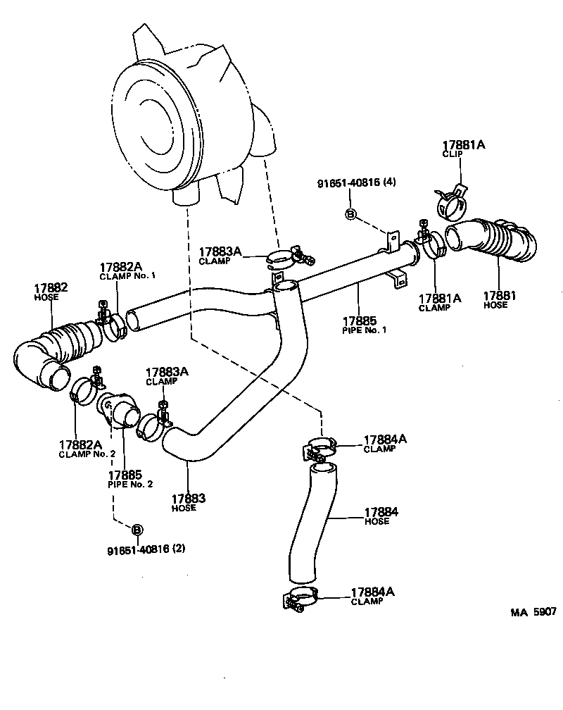 17851-54020 BRACKET, AIR CLEANER SUPPORT product image