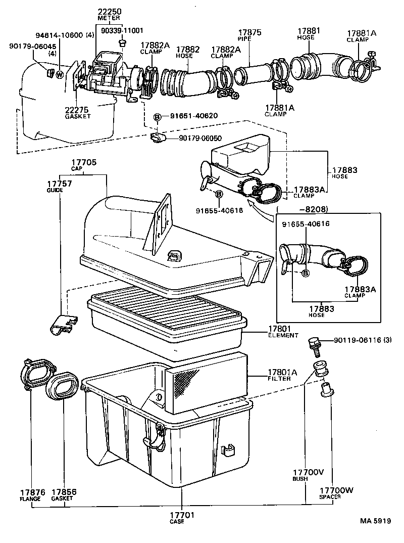 17700-34650 CLEANER ASSY, AIR product image