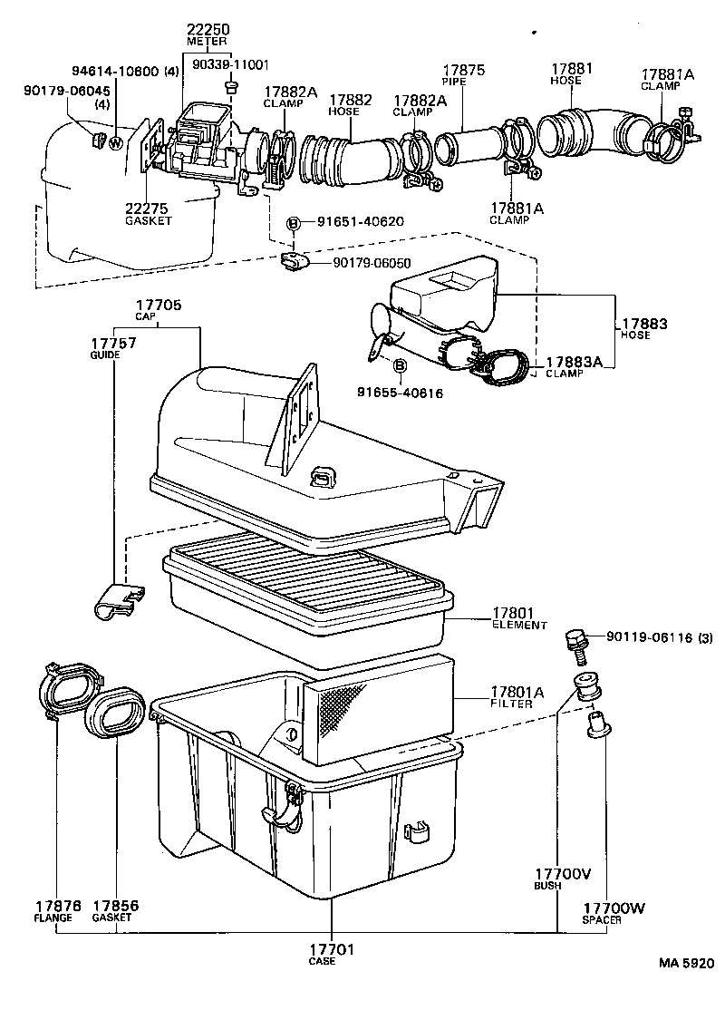 17700-37120 CLEANER ASSY, AIR product image