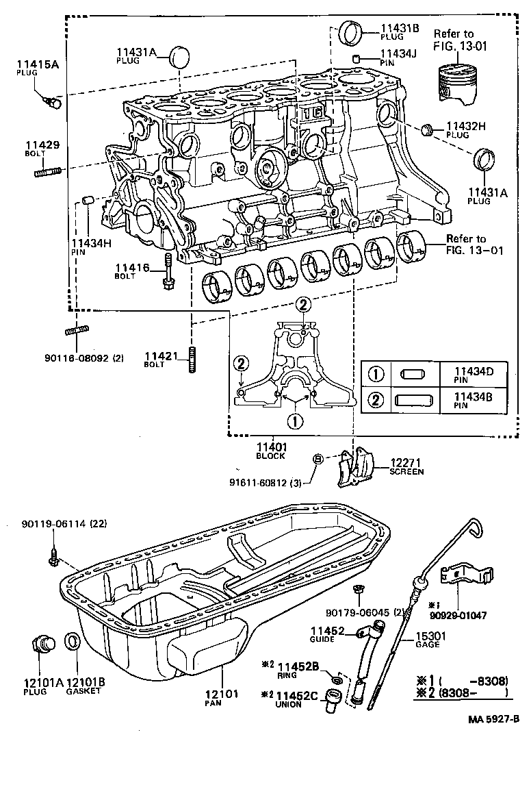 90116-08011 BOLT, STUD(FOR TIMING CHAIN COVER SET) product image