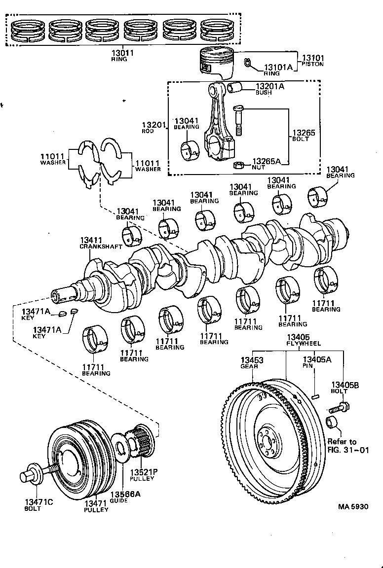 11705-54040 BEARING SET, CRANKSHAFT product image