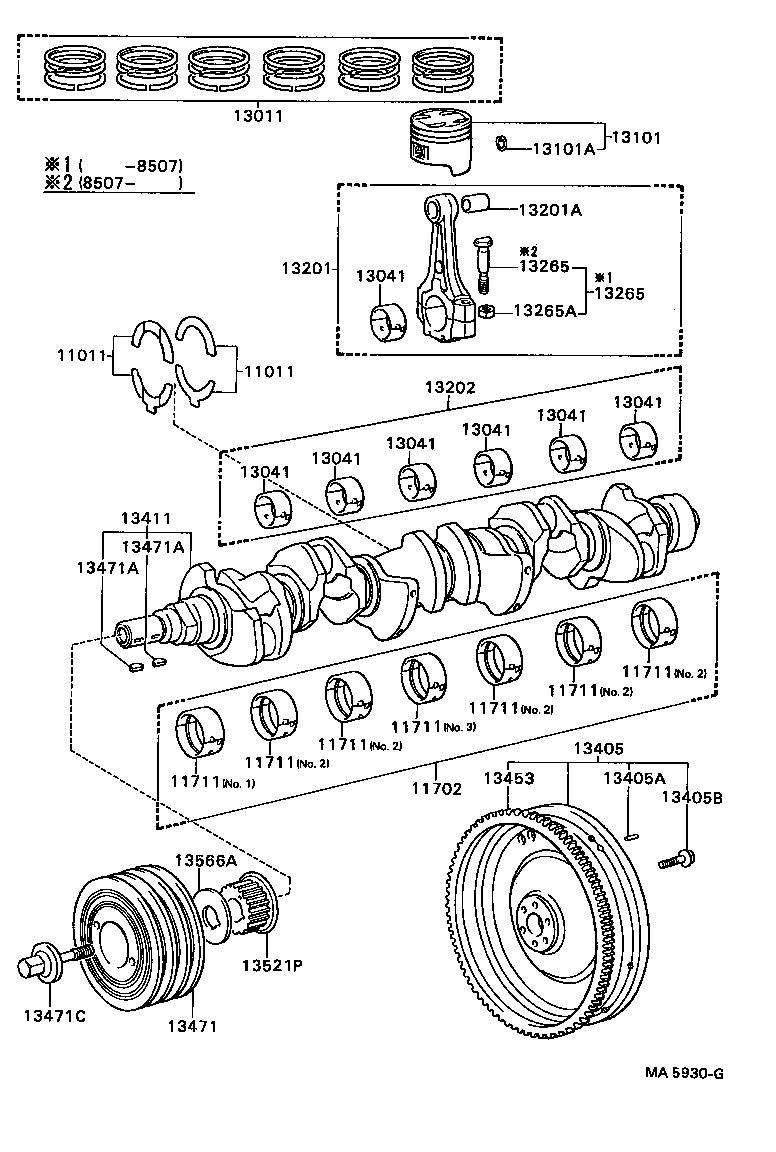 13101-88341 PISTON SUB-ASSY, W/PIN product image