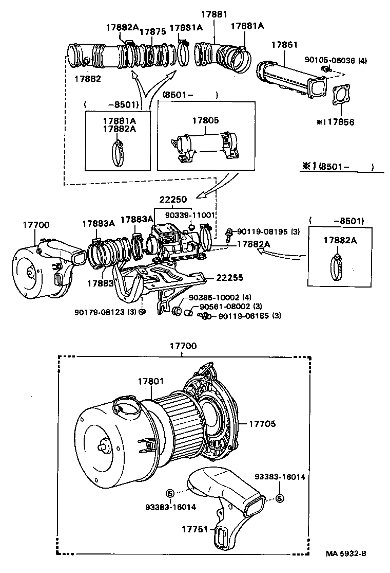 17705-41180 CAP SUB-ASSY, AIR CLEANER product image