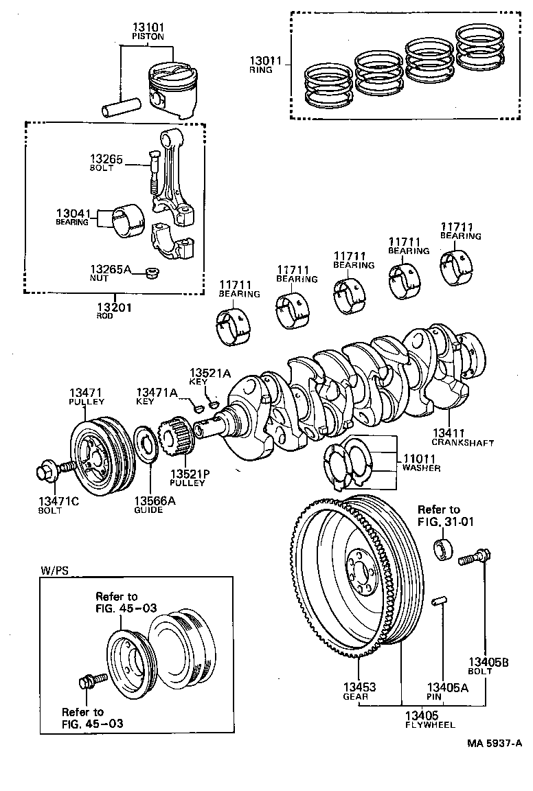 11705-54040 BEARING SET, CRANKSHAFT product image