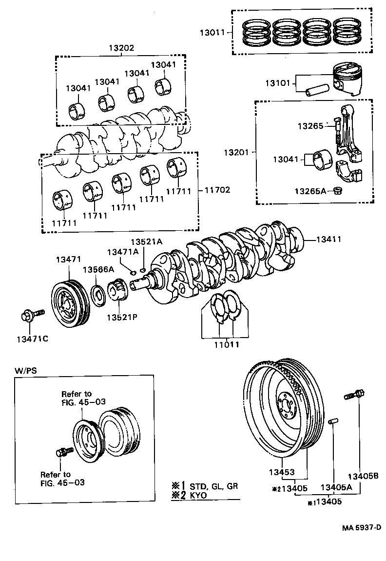 90105-12094 BOLT, FLYWHEEL SETTING product image