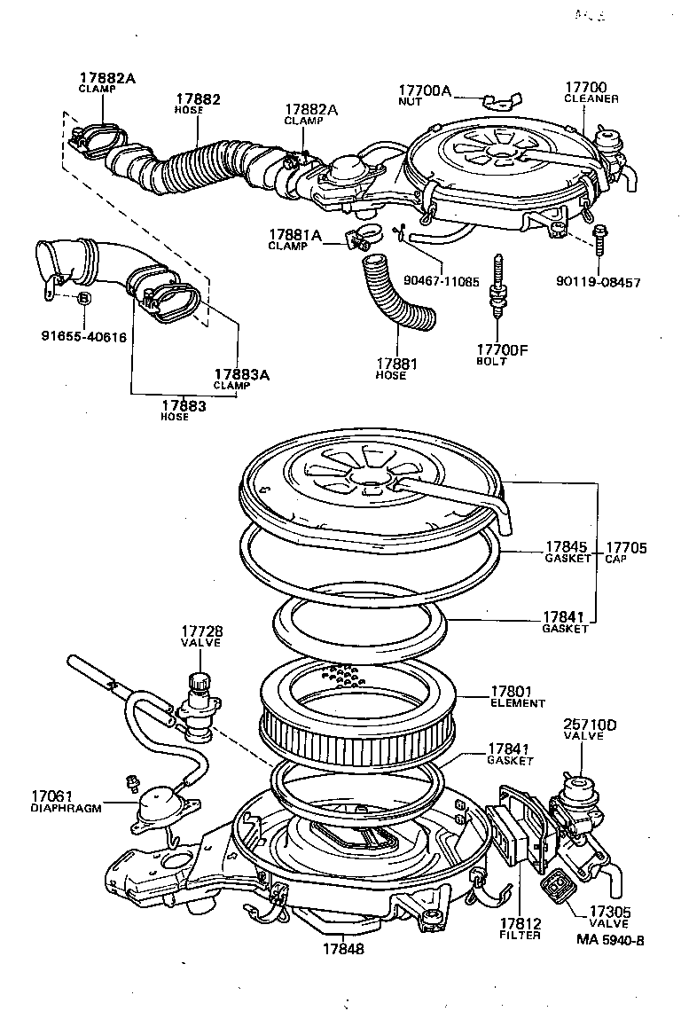 17700-34650 CLEANER ASSY, AIR product image