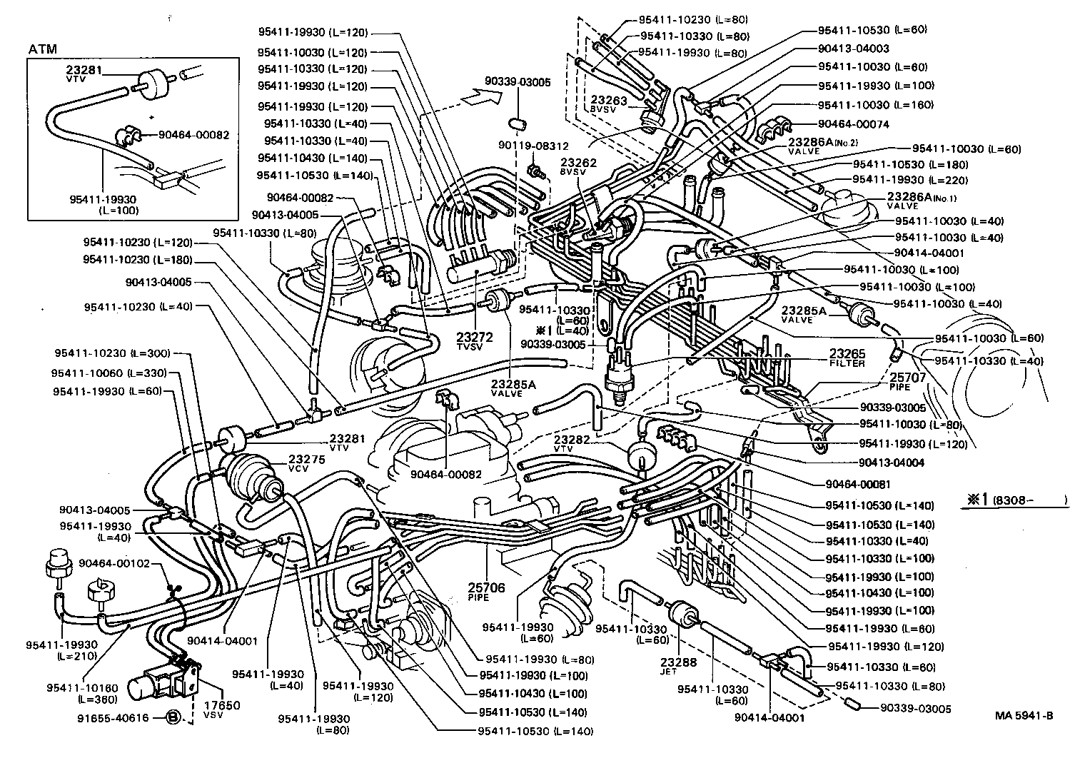 17341-70010 HOSE, NO.1(FOR IDLE-UP) product image