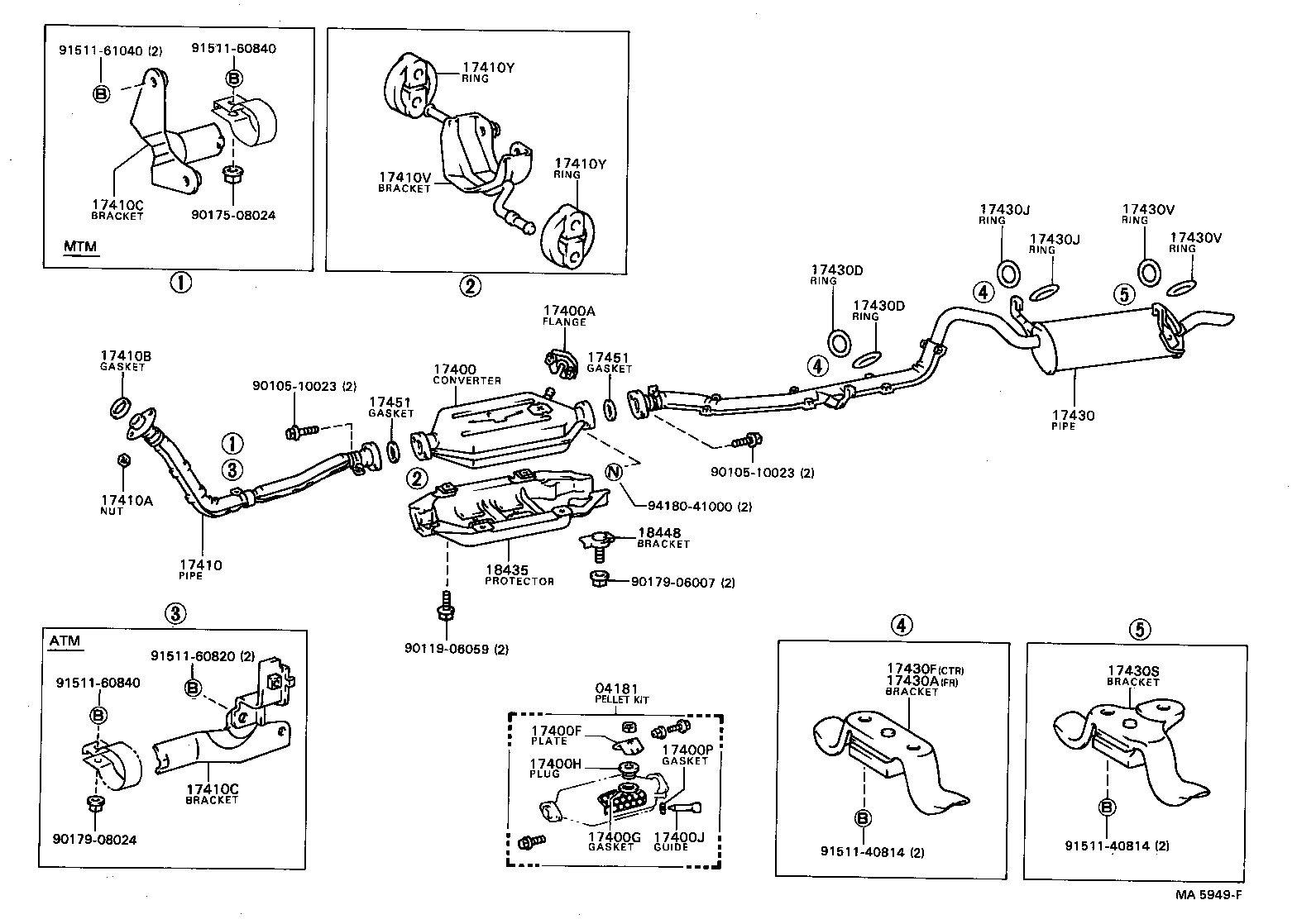 17430-15160 PIPE ASSY, EXHAUST, TAIL product image