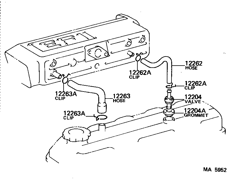12261-72020 HOSE, VENTILATION product image