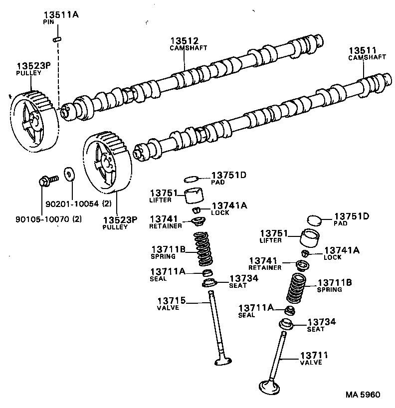 13501-54010 CAMSHAFT product image
