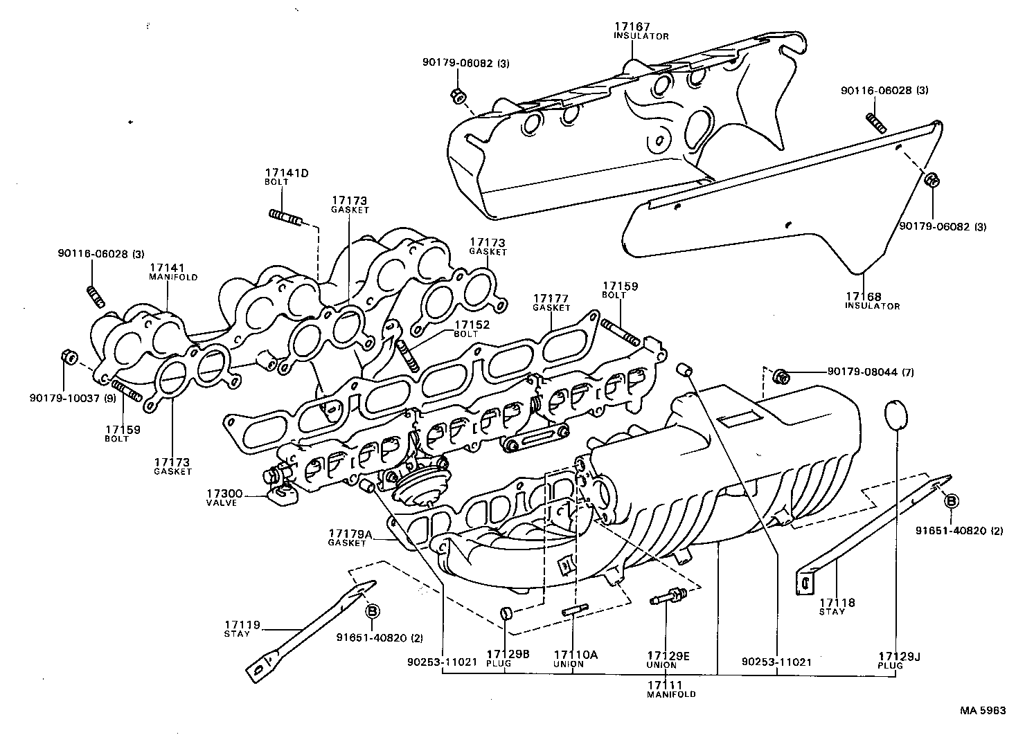 15407-54010 PIPE SUB-ASSY, TURBO OIL INLET product image