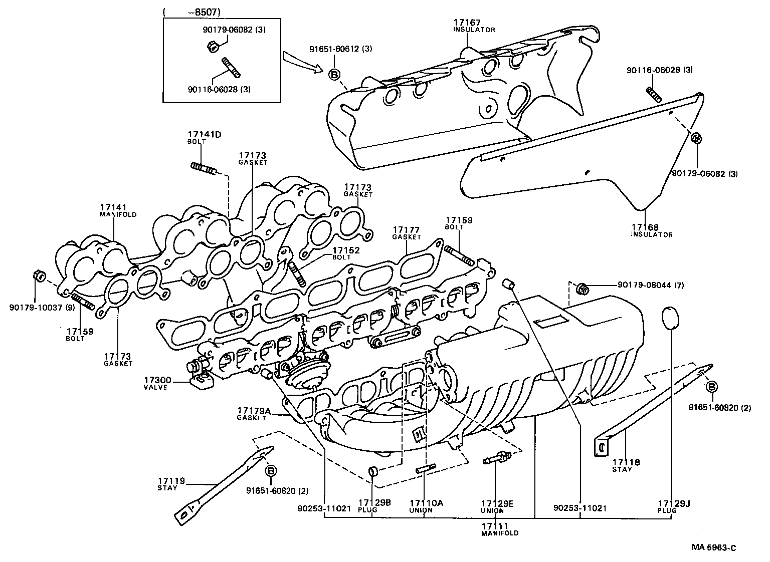 17101-88300 MANIFOLD, INTAKE product image