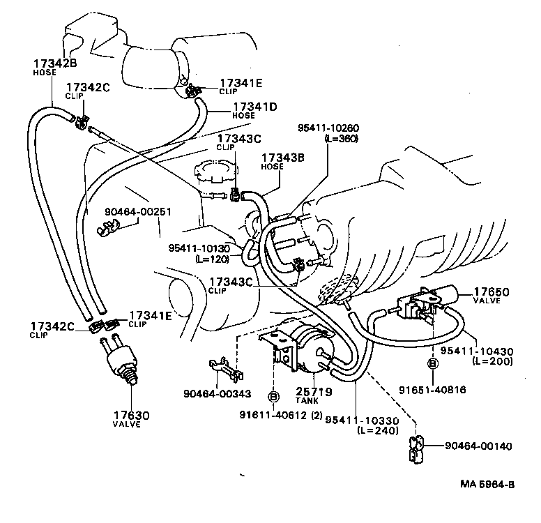17341-70010 HOSE, NO.1(FOR IDLE-UP) product image
