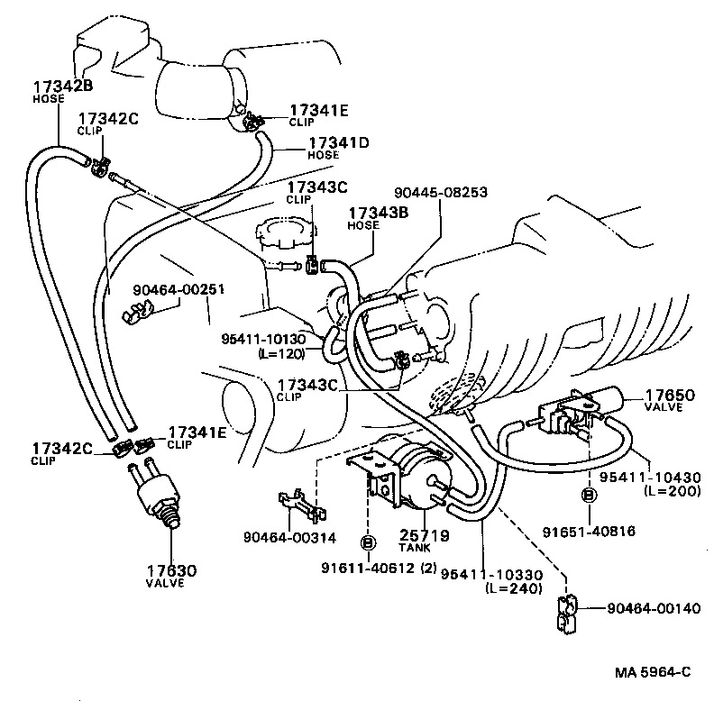 90445-10010 HOSE, NO.1(FOR IDLE-UP) product image