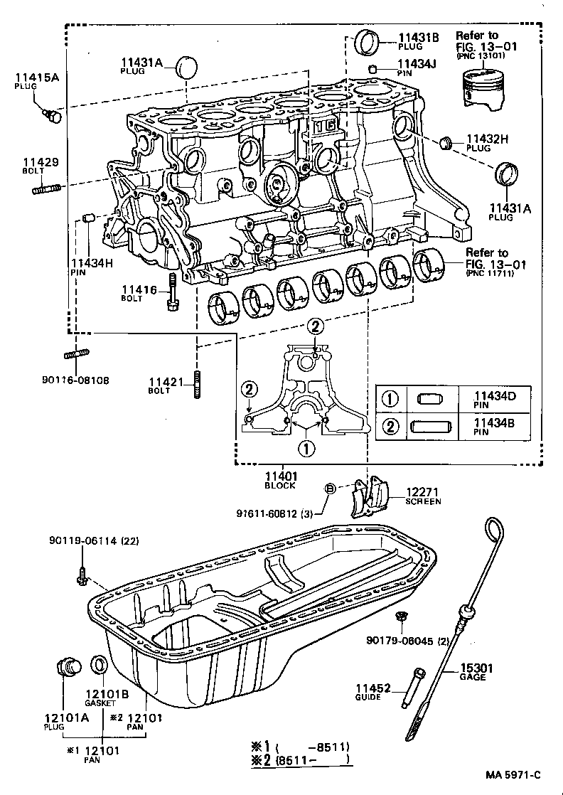 11401-39447 BLOCK SUB-ASSY, CYLINDER product image