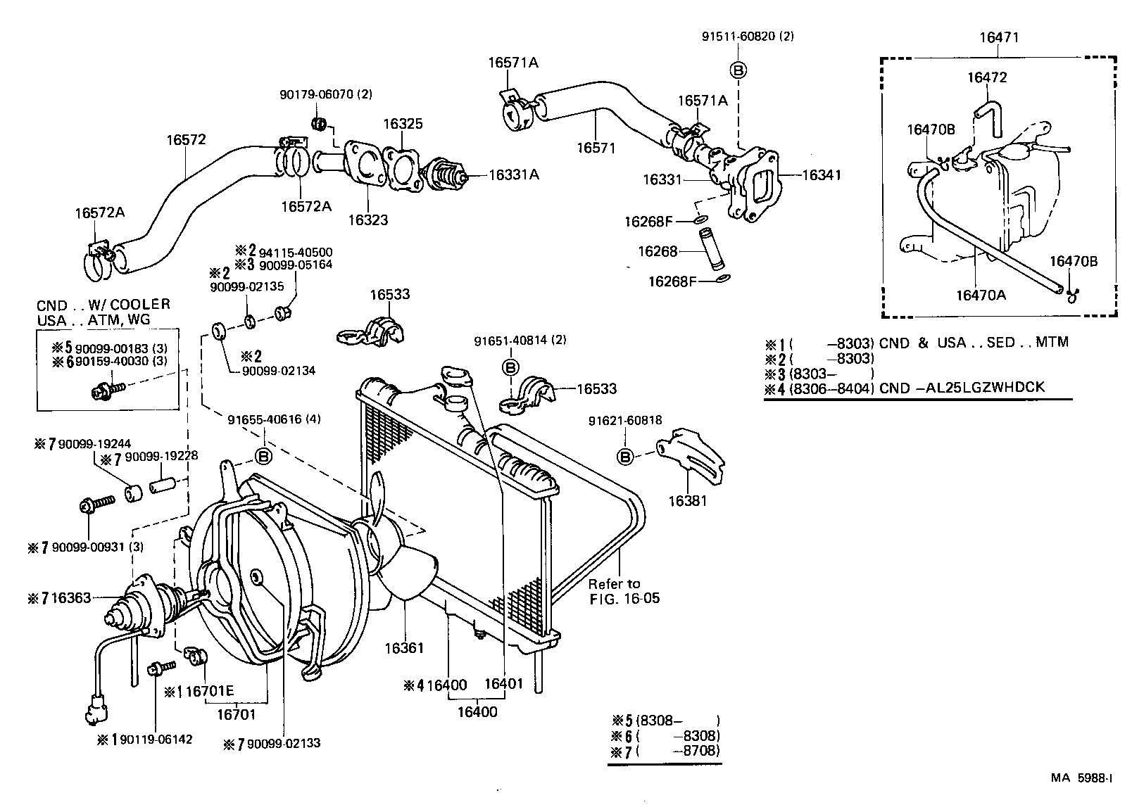 Toyota 16331-15050 OUTLET, WATER